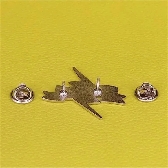 Girl Power Lapel Badass Pin Brooch, Inspirational message, Pink , Yellow Enamel - Picture 3 of 8